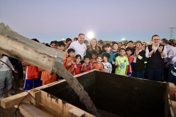 HERMOSILLO, SONORA; 08 DE DICIEMBRE DEL 2025.-El Gobierno de Hermosillo da inicio a la primera etapa del C&aacute;rcamo Norte, un espacio deportivo e incluyente