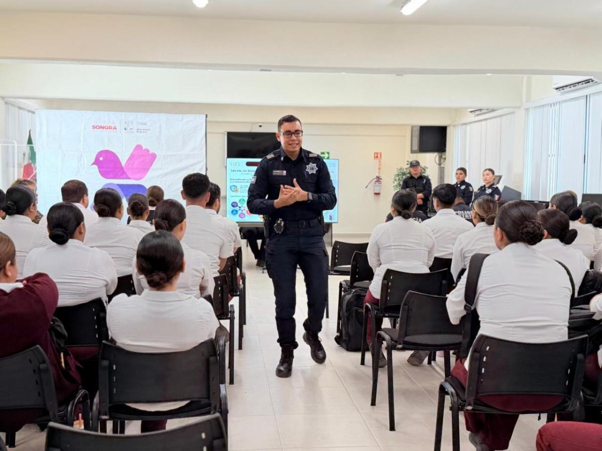 Benito Ju&aacute;rez, Sonora; 17 de abril de 2026.-SSPC Sonora ayuda a estudiantes de UES Benito Ju&aacute;rez a identificar y prevenir delitos