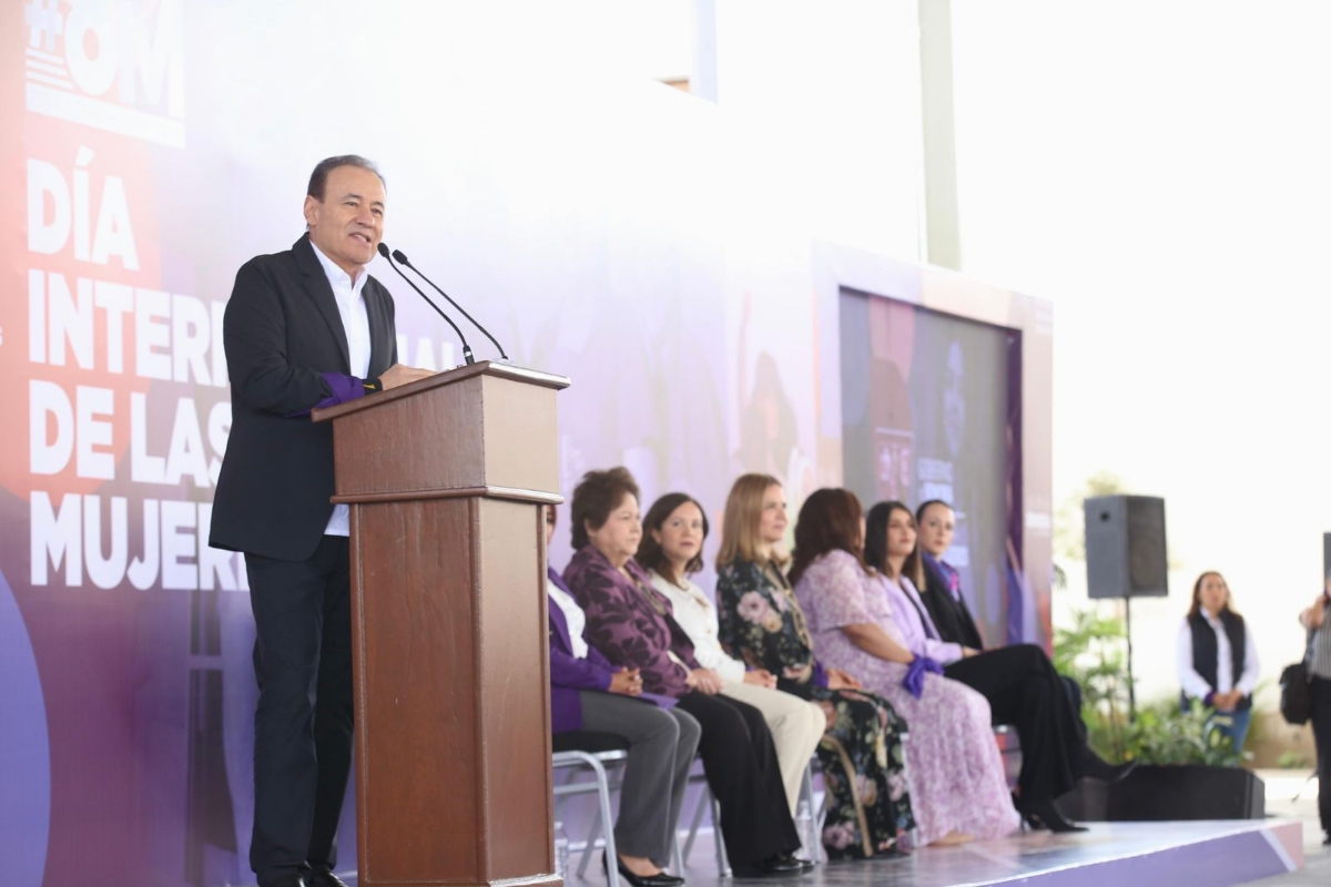 Hermosillo, Sonora; 8 de marzo de 2026.-Gobernador Durazo fortalece en Sonora la protecci&oacute;n, justicia y atenci&oacute;n para las mujeres